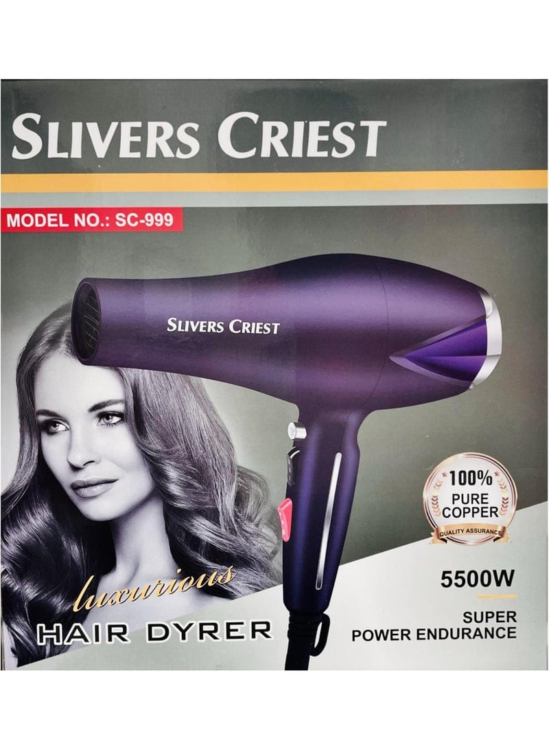 Silver Crest 5500 Hair Dryer - Enjoy fast and efficient drying for your hair.