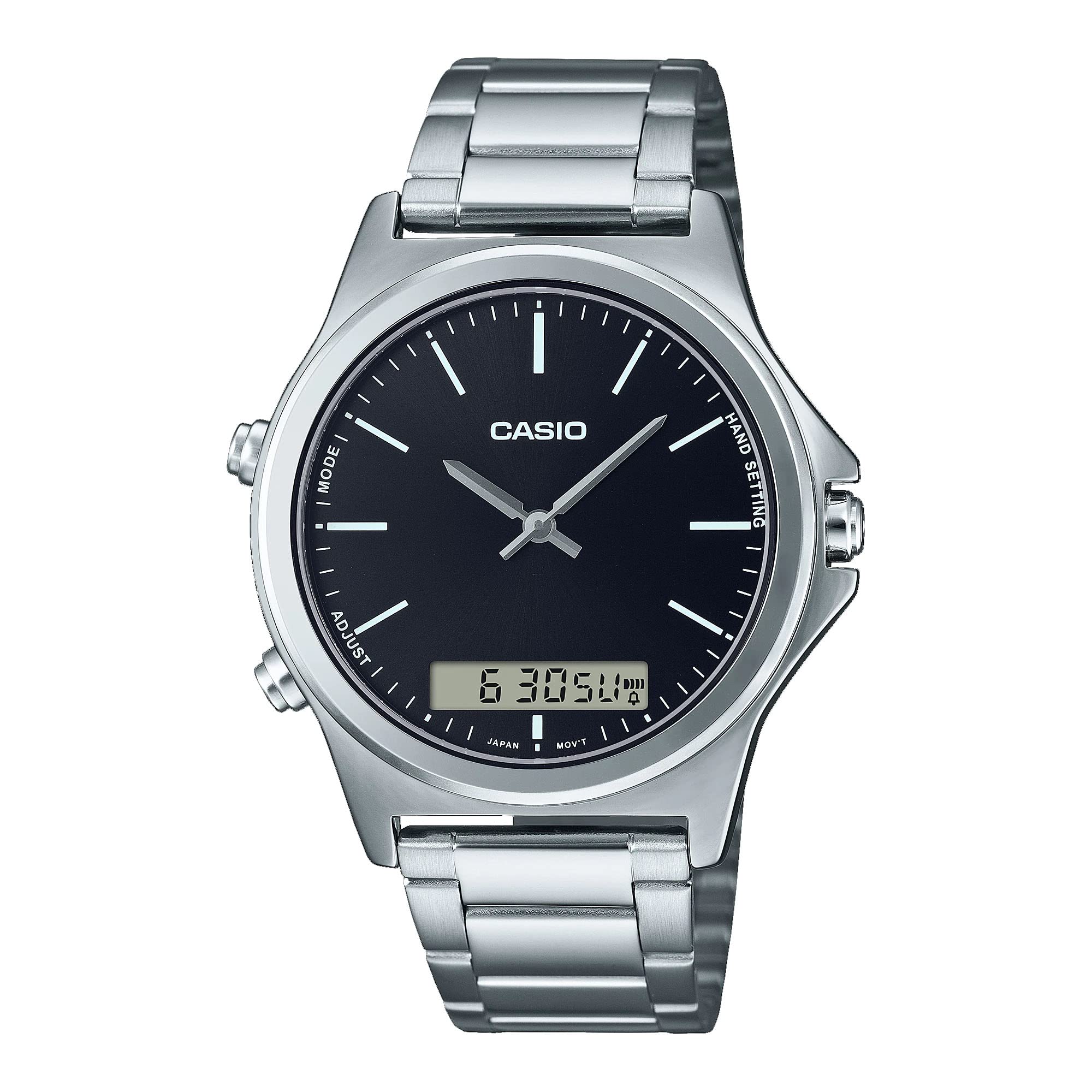 Casio digital and analog watch for men with unique design.