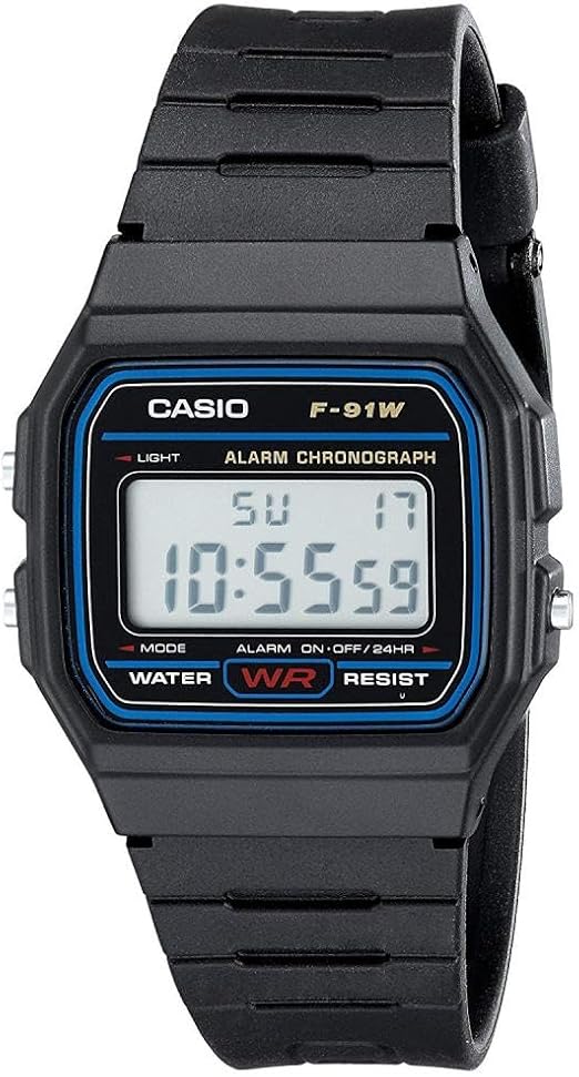 Get the Casio F91W digital sports watch from Casio store.