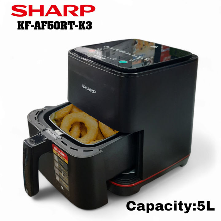 Get the large 5-liter Sharp air fryer.